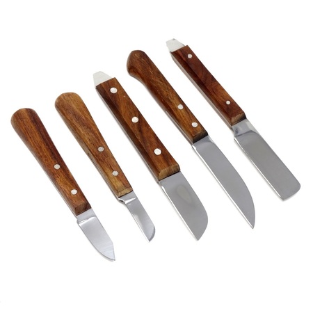 A2Z SCILAB Set of 5 Wooden Handle Plaster Alignate Knife Set A2Z-ZR718